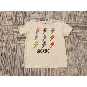 AC/DC women's medium white t-shirt